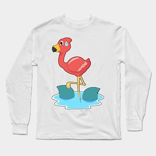 Flamingo Shark Long Sleeve T-Shirt